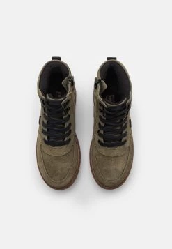 Friboo Leather - Botines Con Cordones - Khaki -Friboo ceaaa599a05f4869abd8451200e3b9c4