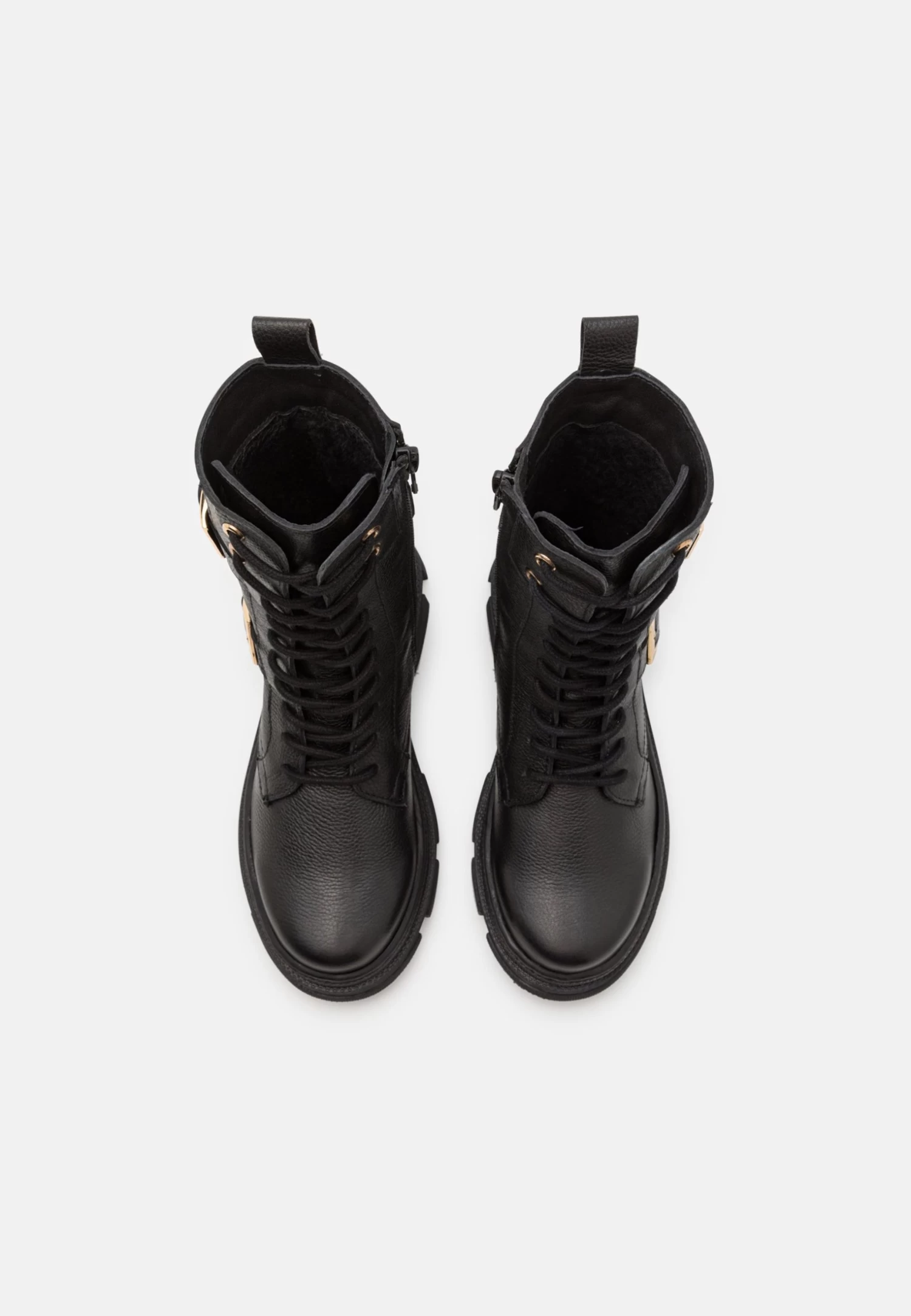 Friboo Leather - Botas Con Cordones -Black 6 Friboo Leather - Botas Con Cordones -Black - Imagen 4